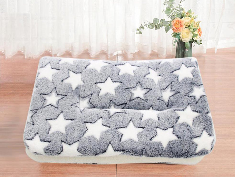 Grey super soft padded dog blanket