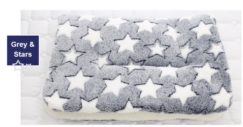 Grey stars - padded dog blanket