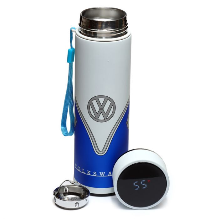 Volkswagen Stainless Steel Insulated Drinks Bottle with Digital Thermometer 450ml