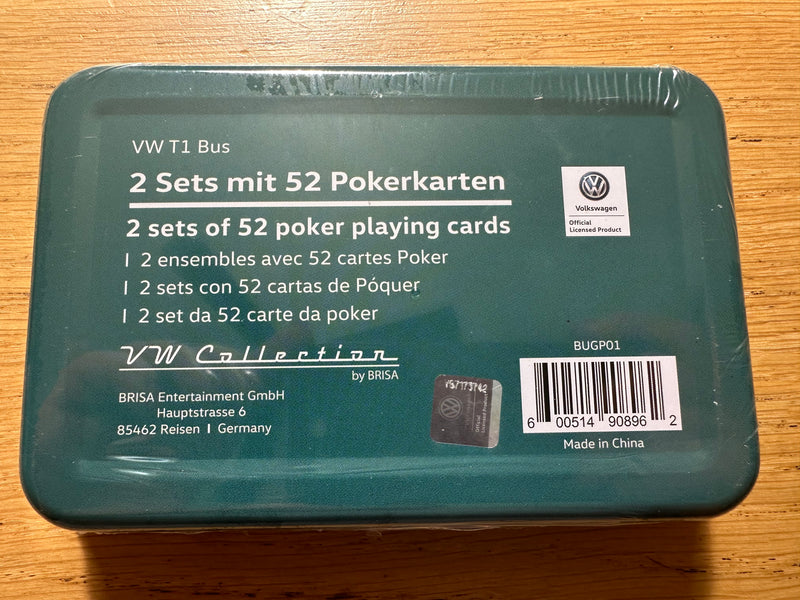 VW T1 Playing Card Sets (2) in Metal Tin