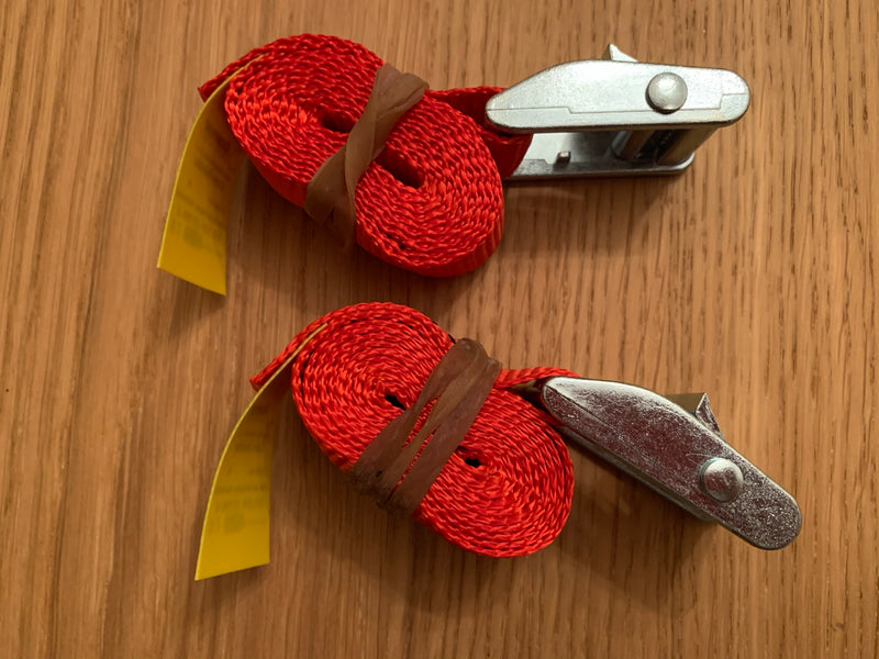 Red 1m Cam Buckle Webbing Straps