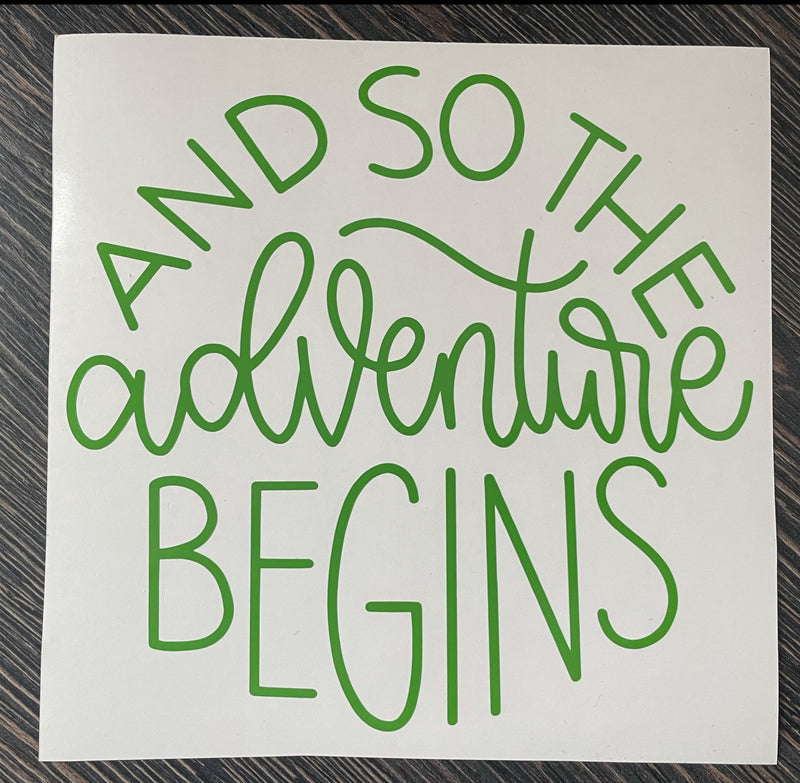 And so the adventure begins decal green