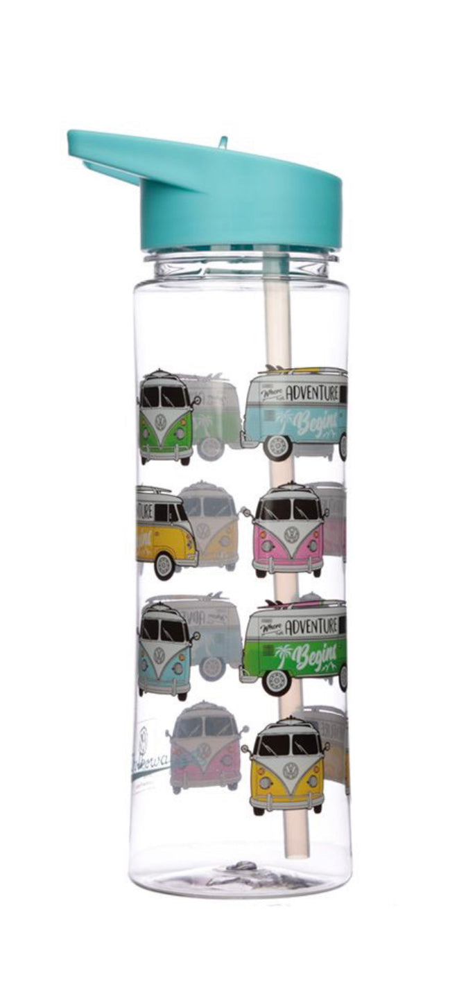 VW T1 Camper Bus Shatterproof 550ml Plastic Water Bottle