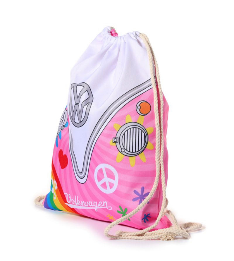 Volkswagen VW T1 Camper Bus Surf Adventure Drawstring Bag