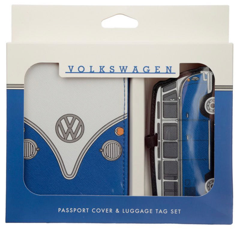 Volkswagen VW T1 Camper Bus Passport Holder and Luggage Tag Set