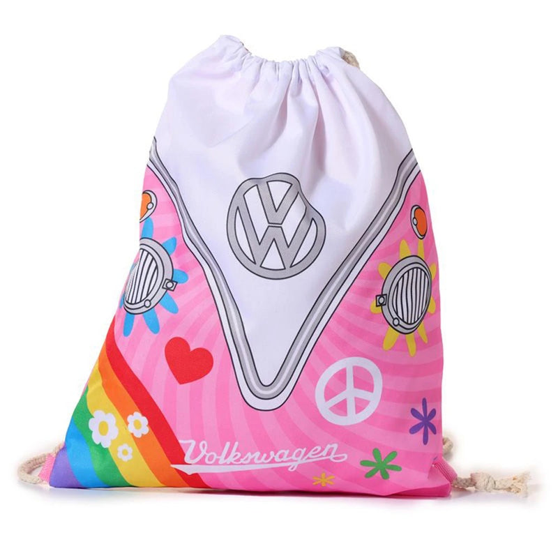 Volkswagen VW T1 Camper Bus Surf Adventure Drawstring Bag