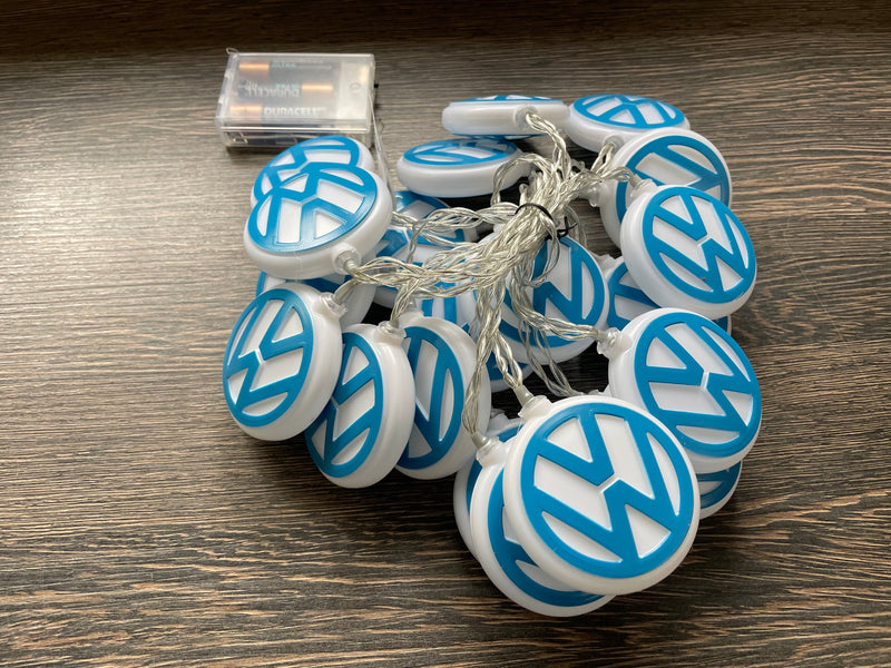 VW Logo LED String Lights (Battery or USB powered)