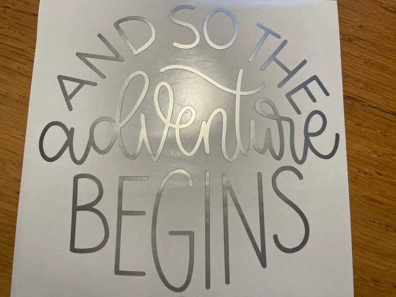 Camper Decal “And So The Adventure Begins”
