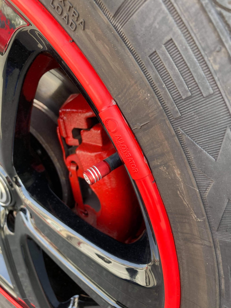 Red VW valve dust cap
