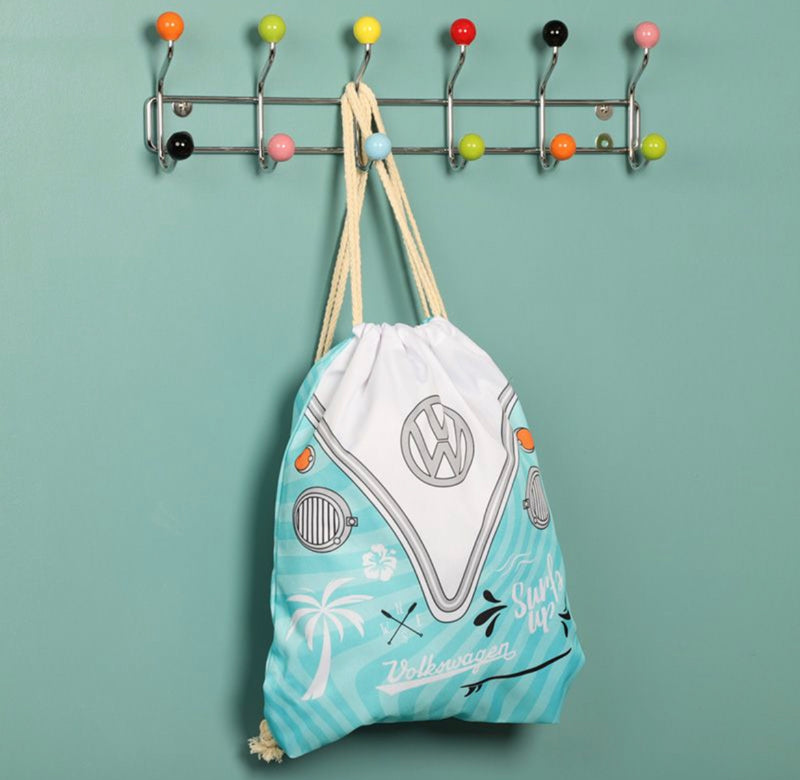 Volkswagen VW T1 Camper Bus Surf Adventure Drawstring Bag