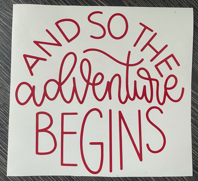 And so the adventure begins decal red