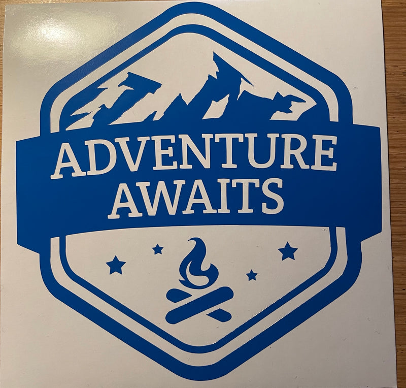 Vinyl Camper Van Decal - Adventure Awaits