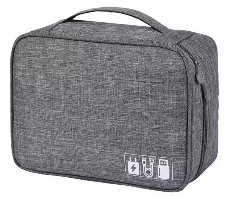 Grey cable storage bag