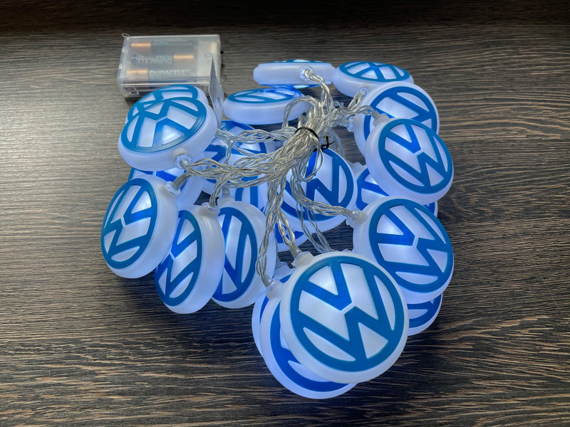 VW Logo LED String Lights (Battery or USB powered)