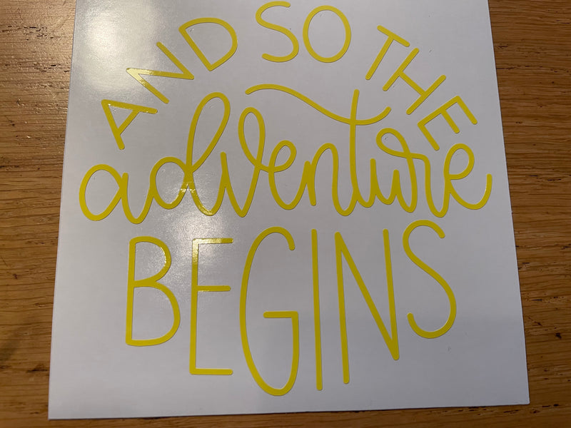 Camper Decal “And So The Adventure Begins”